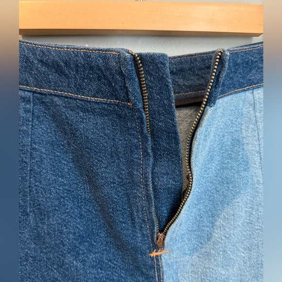 ZARA Basic Z1975 Denim Patchwork Mini Fringed Hem - S - Picture 11 of 13